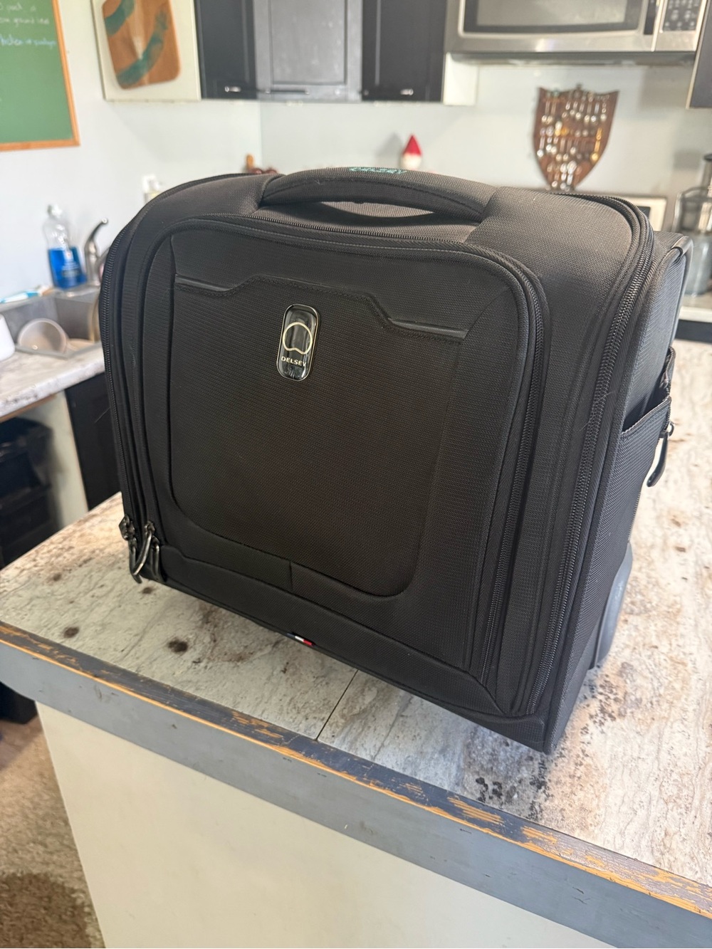 Black Travel Garment Bag - Compact Men's Carry-On
